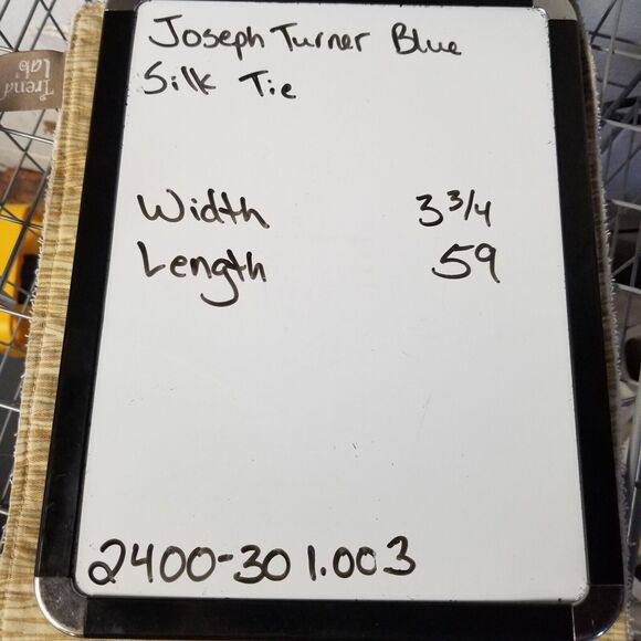 Joseph Turner Tie Necktie Pure Silk Navy Blue Pink Floral Heavy Preppy Office - Picture 6 of 6